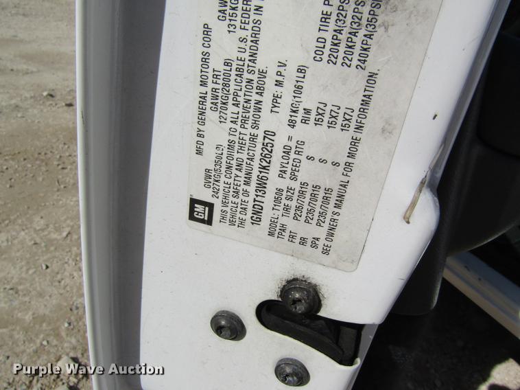 image for item DF9470 2001 Chevrolet Blazer SUV