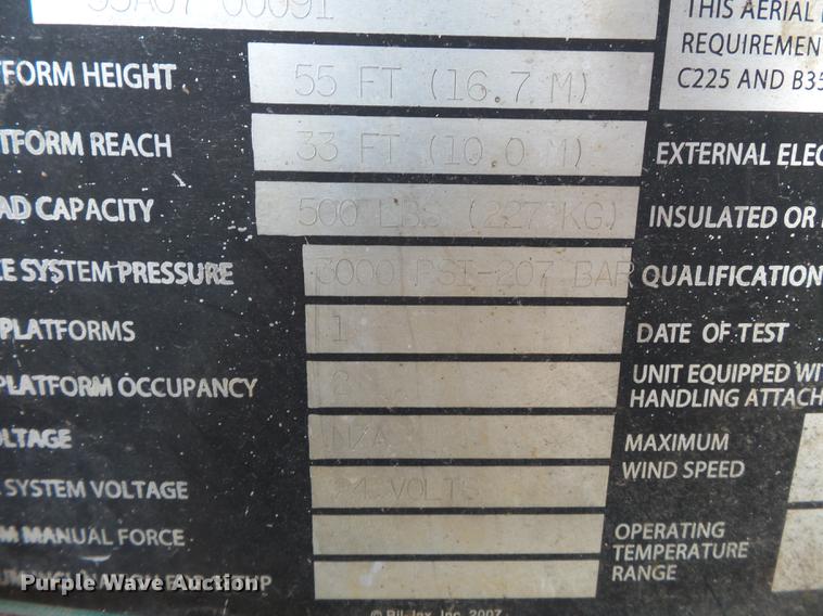 image for item DB7211 2007 Bil-jax 5533A boom lift