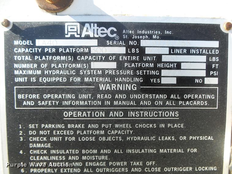 image for item DB7288 1997 Ford F800 Super Duty bucket truck