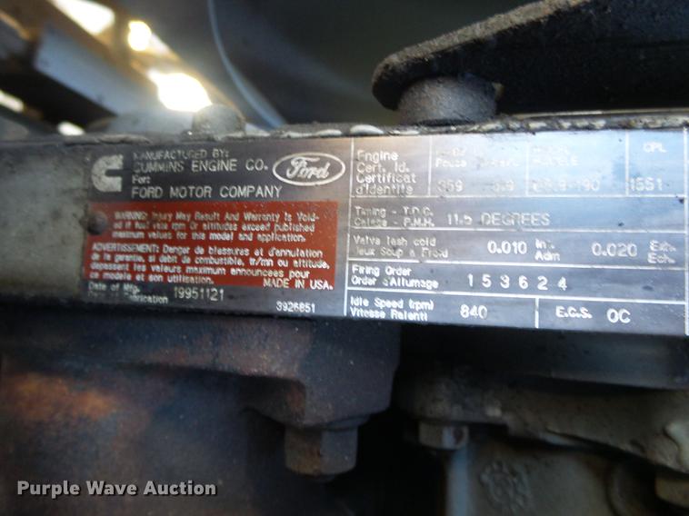 image for item DB7289 1996 Ford F800 Super Duty bucket truck