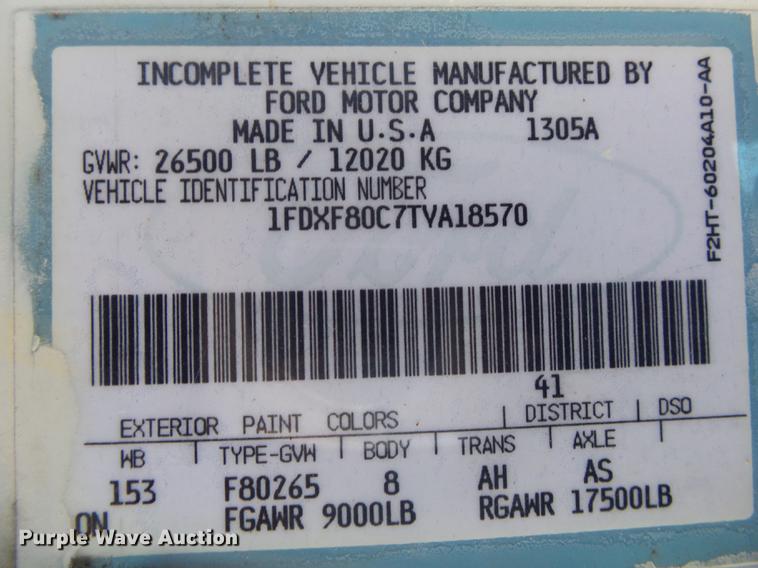 image for item DB7289 1996 Ford F800 Super Duty bucket truck