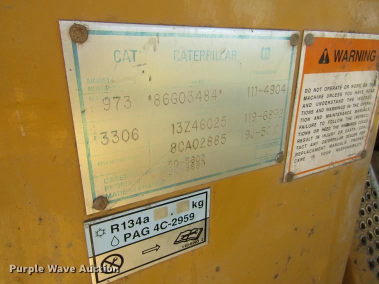 image for item DB9754 1999 Caterpillar 973 track loader