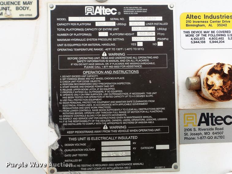 image for item DC7416 2005 GMC C7500 bucket truck