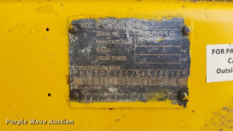 image for item DD5441 2007 Komatsu PC200LC-8 excavator