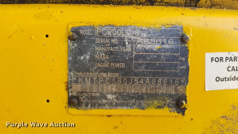 image for item DD5441 2007 Komatsu PC200LC-8 excavator