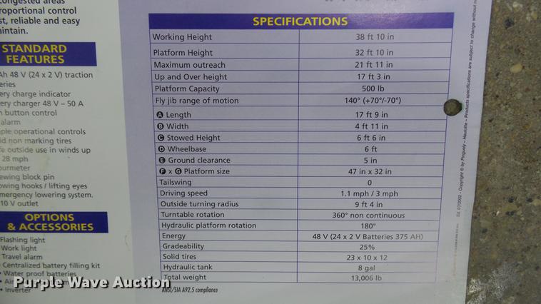 image for item DP9588 2005 Haulotte HA33JE boom lift