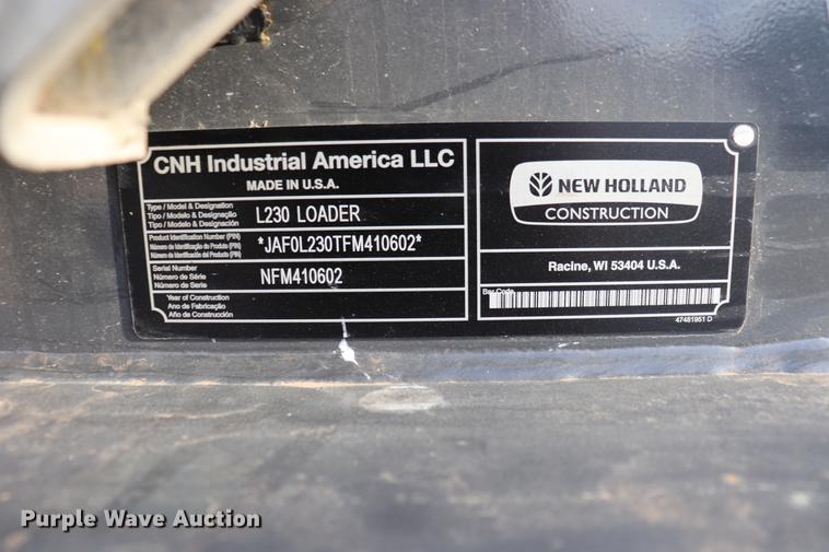 image for item EC9483 2017 New Holland L230 skid steer