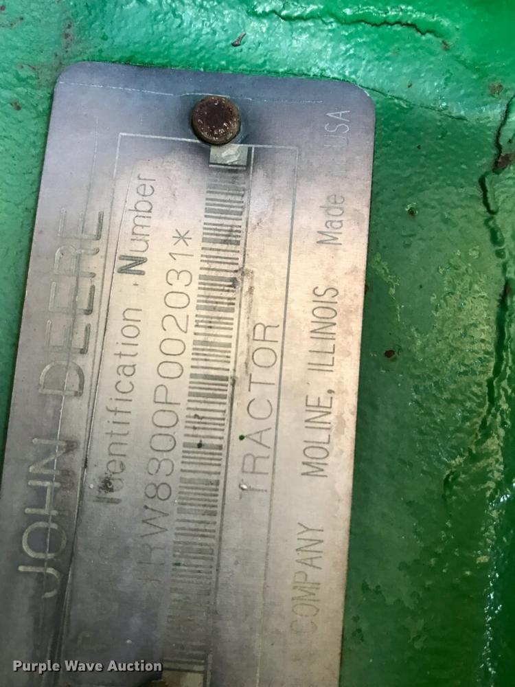 image for item DB7224 1995 John Deere 8300 MFWD tractor