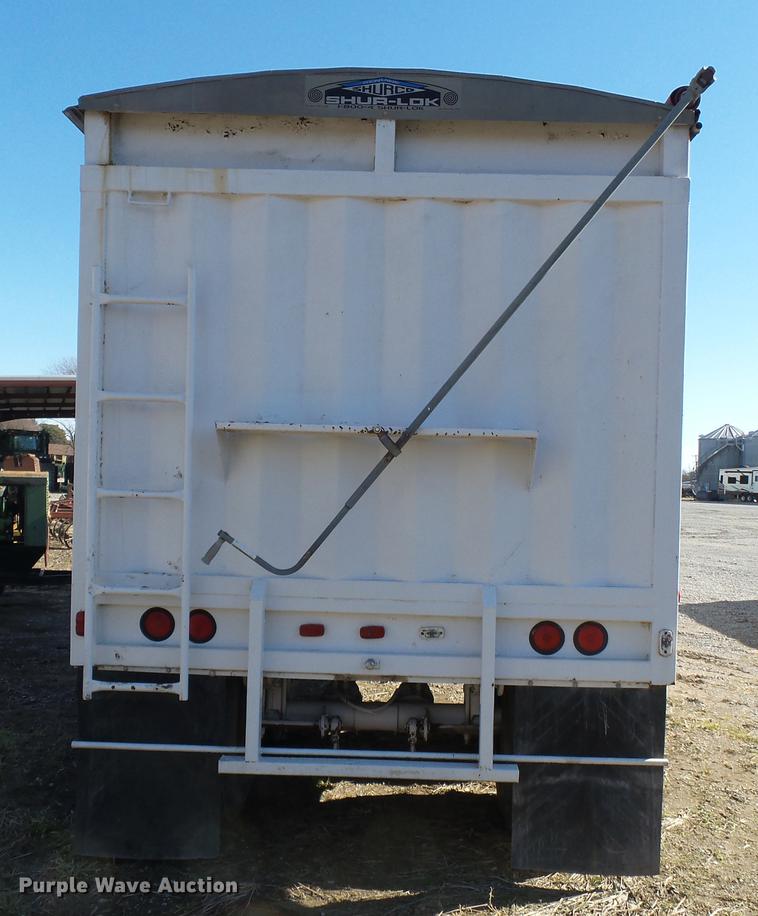 image for item DB7235 1989 Hawkeye double hopper bottom grain trailer