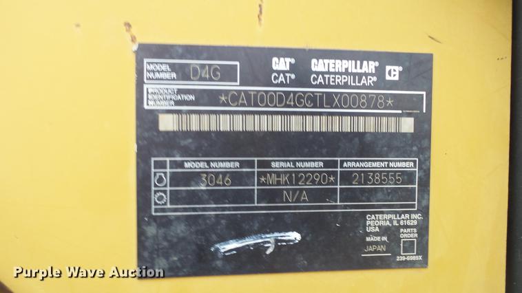 image for item EC9604 2006 Caterpillar D4G LGP dozer
