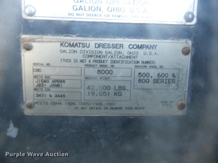 image for item AY9613 1997 Galion 830B motor grader