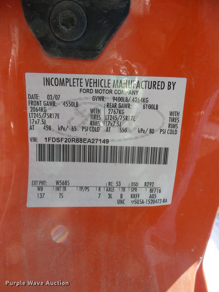 image for item AY9618 2008 Ford F250 Super Duty pickup truck