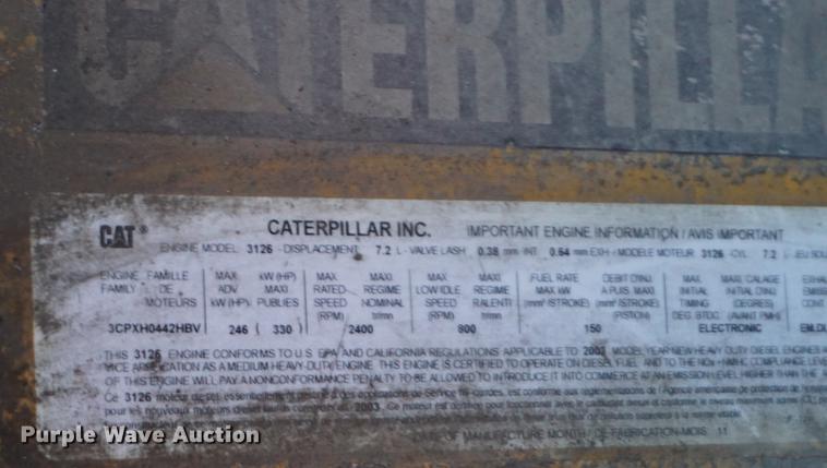 image for item DB0393 2003 Sterling LT7500 dump truck