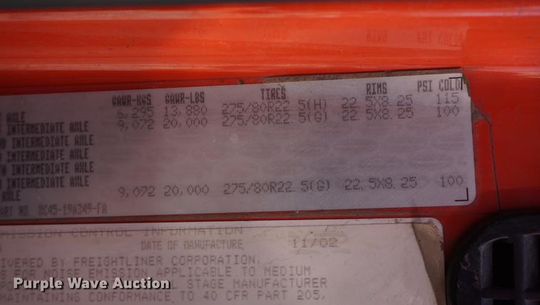 image for item DB0393 2003 Sterling LT7500 dump truck