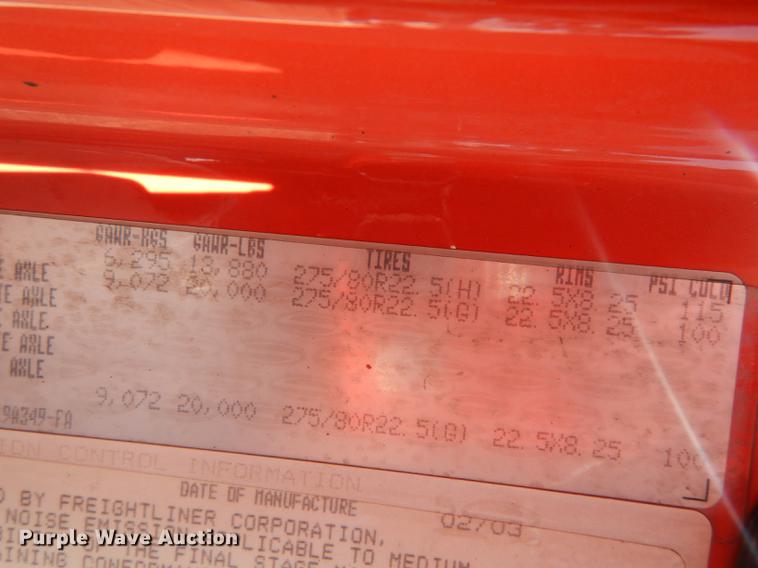 image for item DB0394 2003 Sterling LT7500 dump truck