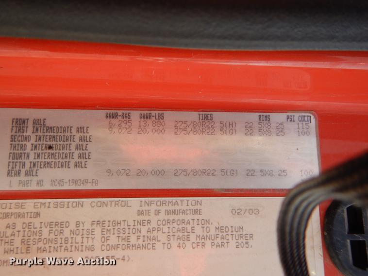 image for item DB0396 2003 Sterling LT7500 dump truck