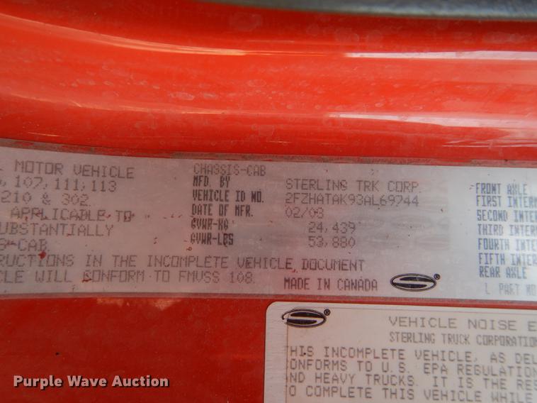 image for item DB0417 2003 Sterling LT7500 dump truck