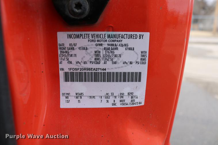 image for item DB6587 2008 Ford F250 Super Duty utility bed pickup truck