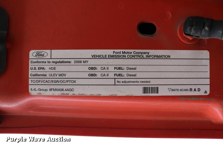 image for item DB6588 2008 Ford F250 Super Duty utility bed pickup truck