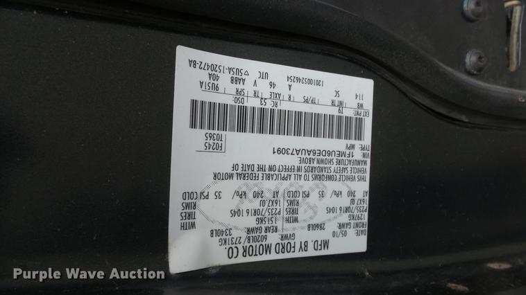image for item DC0587 2010 Ford Explorer SUV