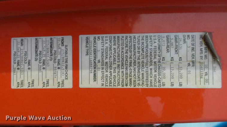 image for item DC0596 2001 Sterling LT7501 dump truck