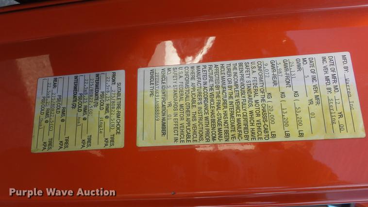 image for item DC0598 2001 Sterling LT7501 dump truck