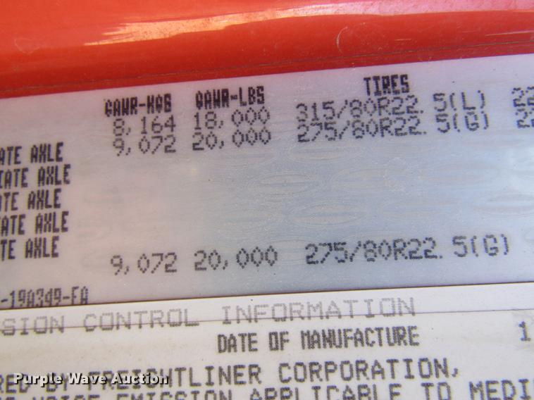 image for item DC8270 2001 Sterling LT9511 dump truck