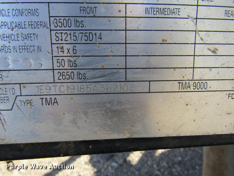 image for item DC8278 2006 Enabs Safe-Stop TMA9000 crash attenuator with arrow board