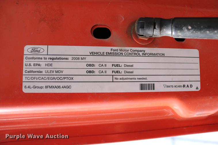 image for item DD8669 2008 Ford F250 Super Duty utility bed pickup truck