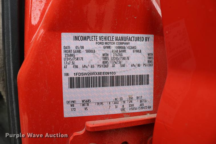 image for item DD8669 2008 Ford F250 Super Duty utility bed pickup truck