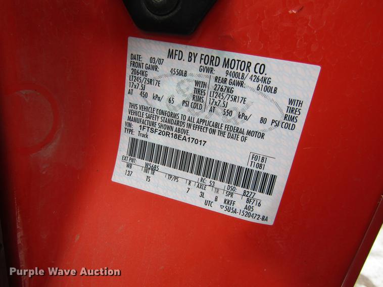 image for item DD8670 2008 Ford F250 Super Duty pickup truck