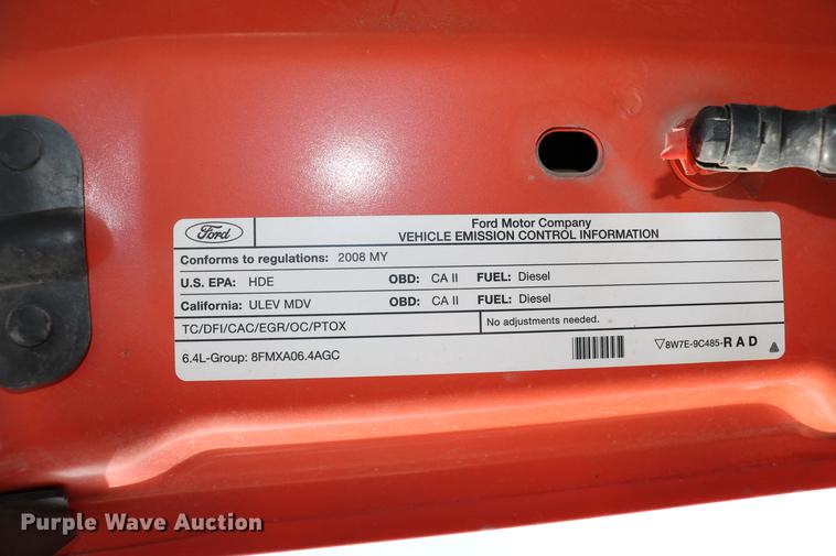 image for item DD8673 2008 Ford F250 Super Duty utility bed pickup truck