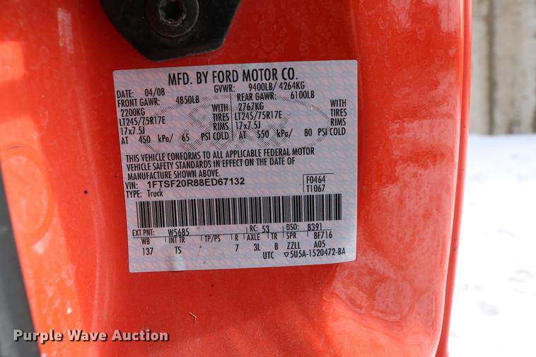 image for item DD8675 2008 Ford F250 Super Duty pickup truck