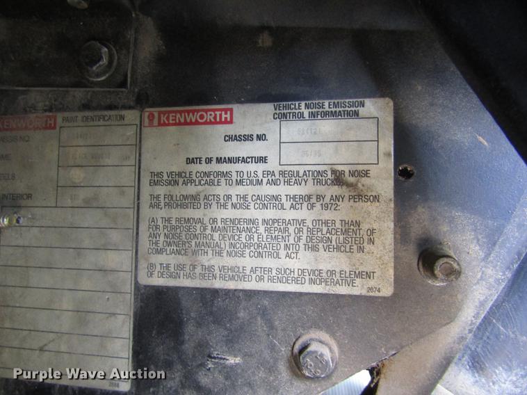 image for item DB1246 1996 Kenworth W900 semi truck