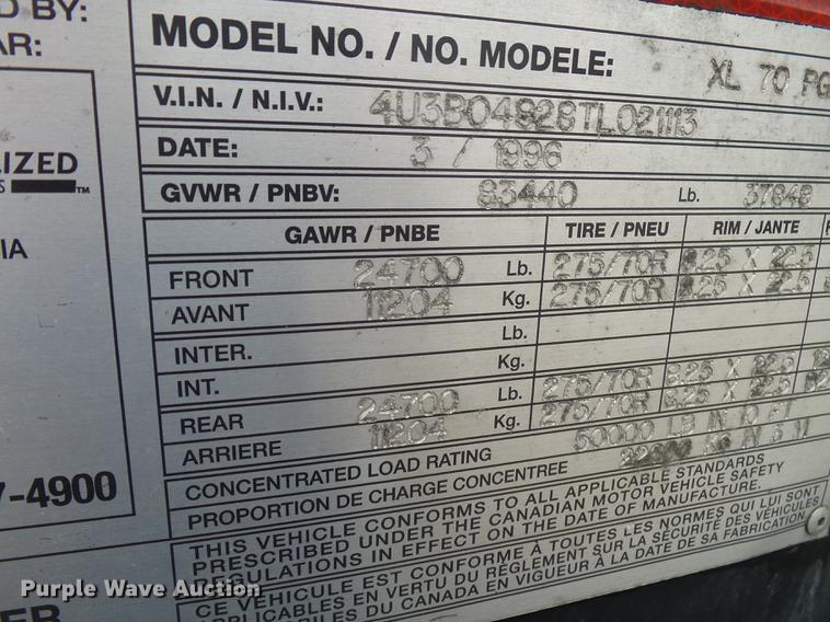 image for item DB7277 1996 Specialized XL 70PGD double drop deck trailer