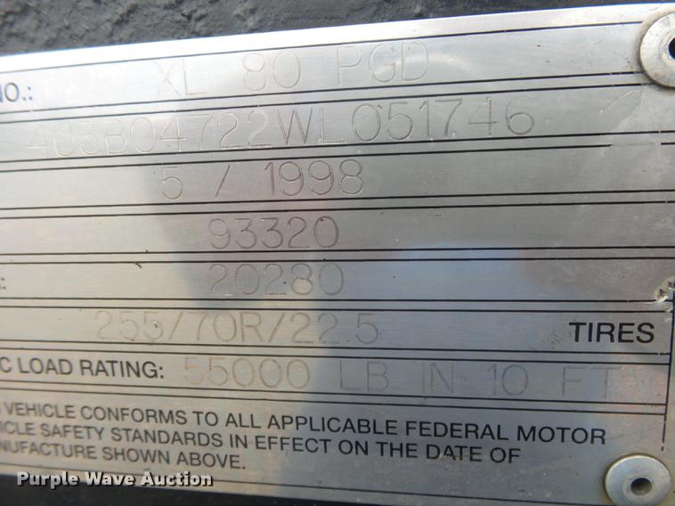 image for item DB7278 1998 Specialized XL 80PGD double drop deck trailer