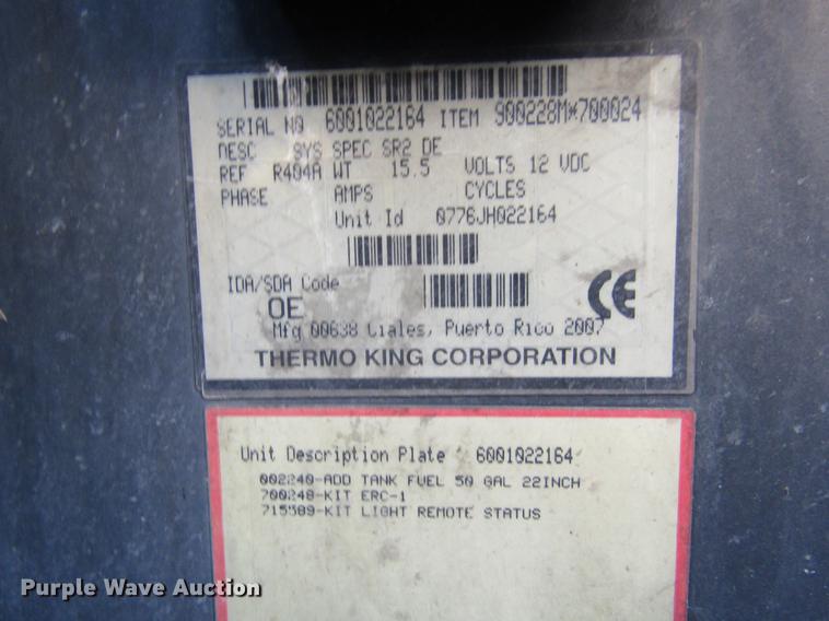 image for item DE6592 2006 Utility Trailers refrigerated van trailer