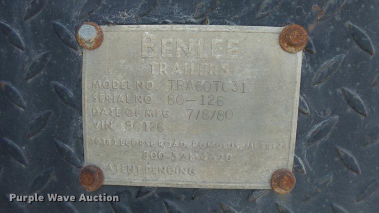 image for item DC0611 1980 Benlee TRA60TC31 roll off trailer