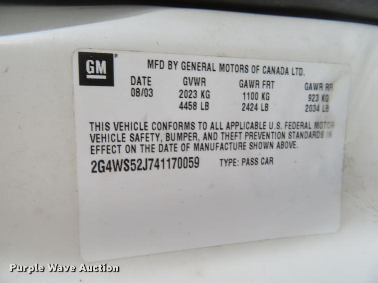 image for item DC0874 2004 Buick Century
