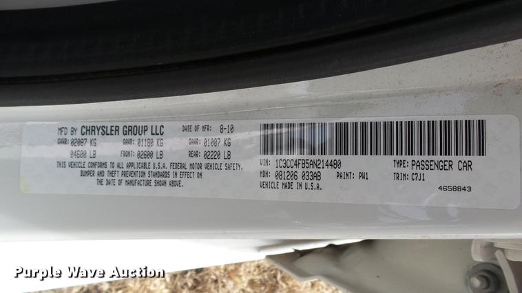 image for item DC5664 2010 Chrysler Sebring