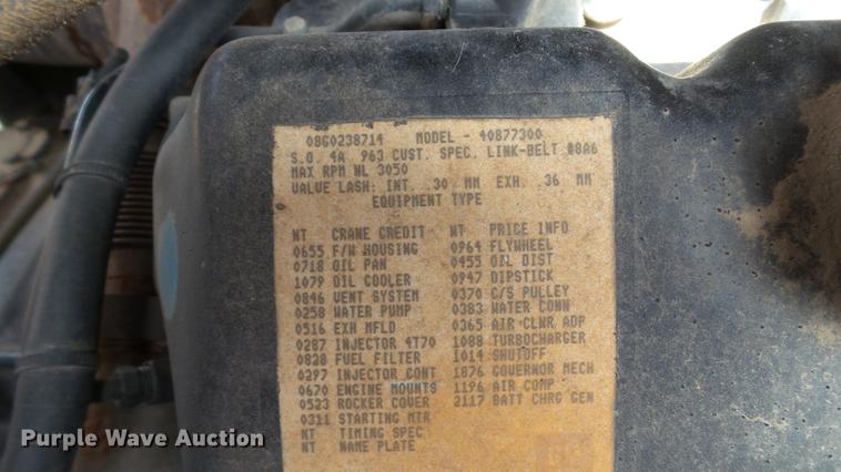 image for item DC5666 1991 Link Belt HC-78B crane