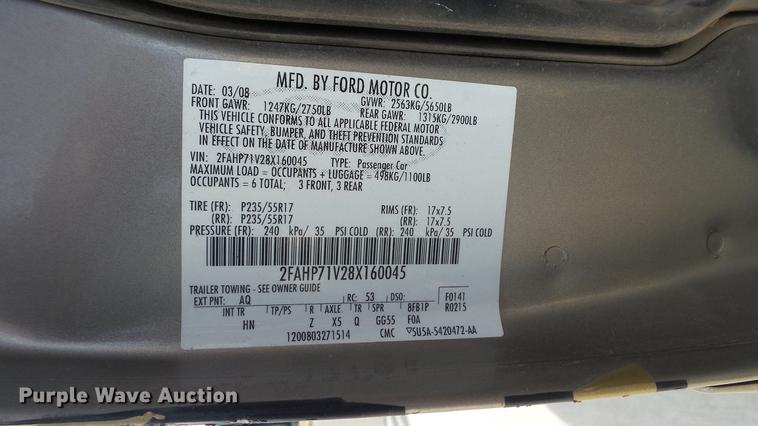 image for item DC5676 2008 Ford Crown Victoria Police Interceptor