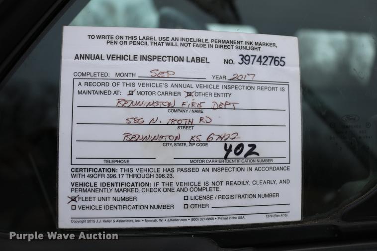 image for item DC7716 1997 Ford F800 fire truck