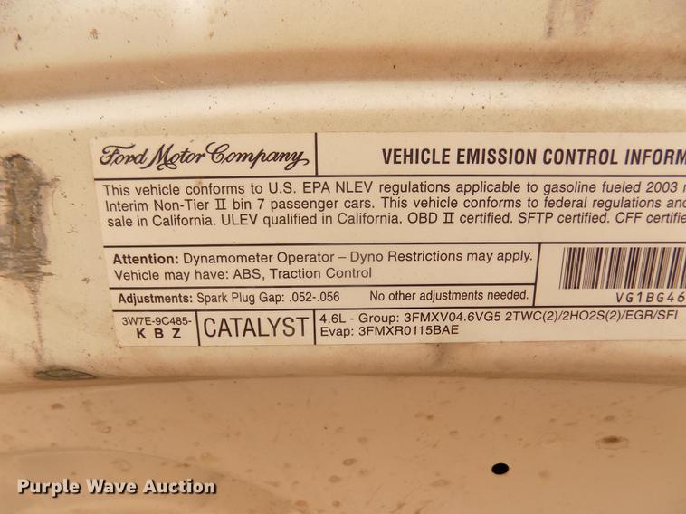 image for item DD2887 2003 Ford Crown Victoria Police Interceptor