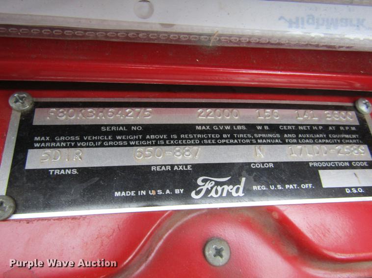 image for item DE6607 1953 Ford F800 Big Job fire truck