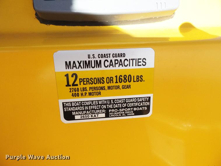 image for item EA9690 1998 Marine One 2650kat boat