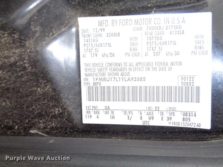 image for item EC9485 2000 Ford Expedition SUV