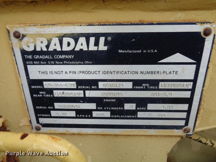 image for item EC9493 Gradall G3WD rubber tire excavator