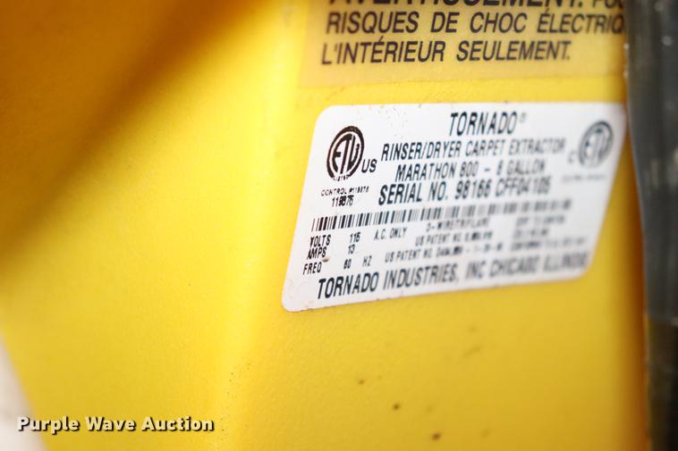 image for item EJ9759 Tornado Marathon 800 carpet cleaner