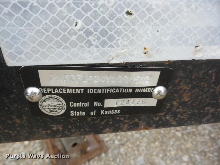 image for item AY9602 2000 Wright's Welding utilty trailer